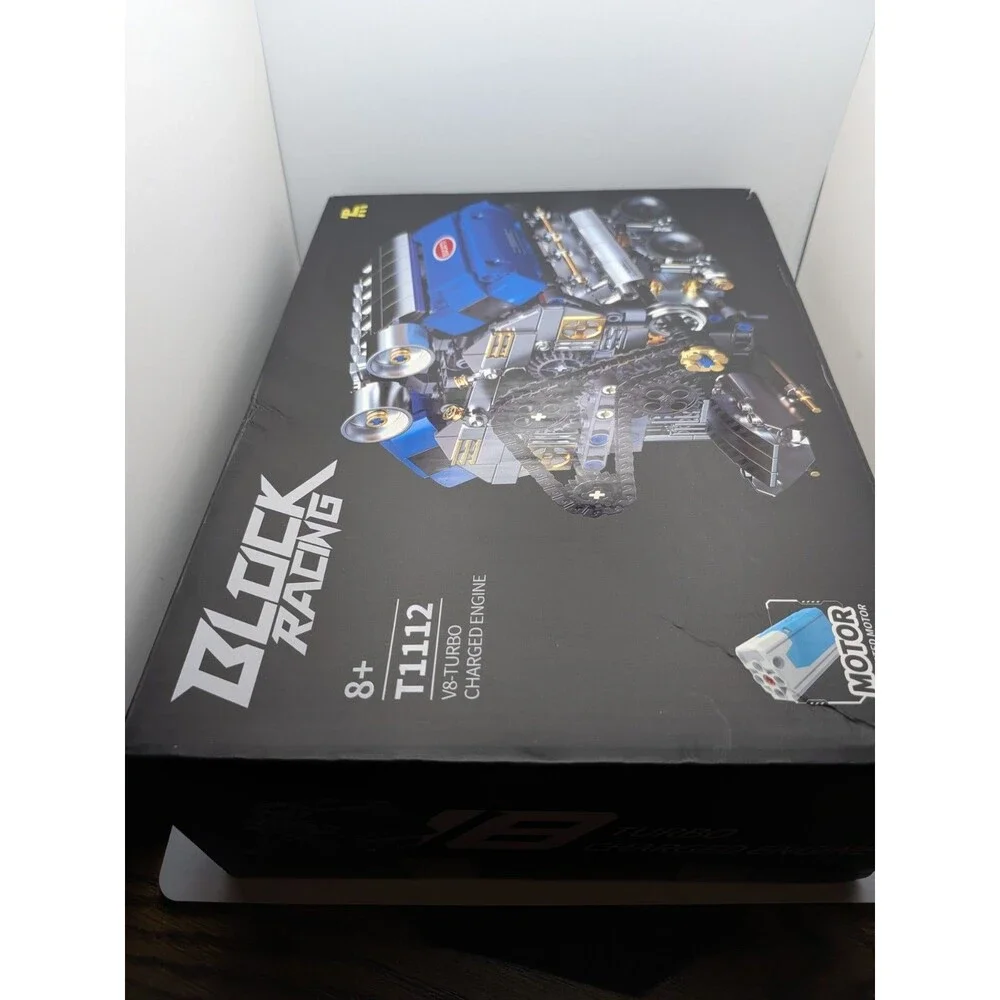 Block Racing V8 Turbo Charged Engine With Integrated Motor